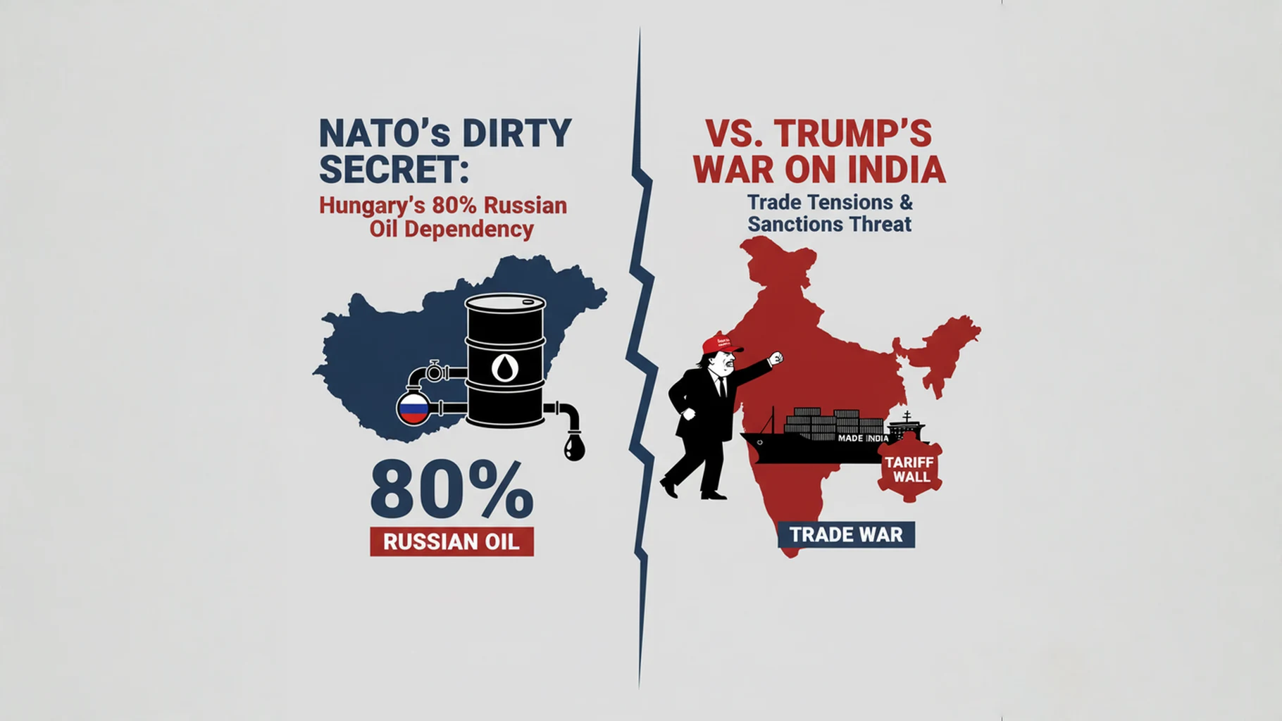 NATO’s Dirty Secret: Hungary’s 80% Russian Oil Dependency vs. Trump’s War on India