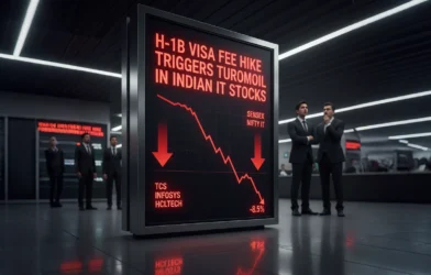 H-1B Visa Fee Hike Triggers Turmoil in Indian IT Stocks: Market Faces Severe Shock
