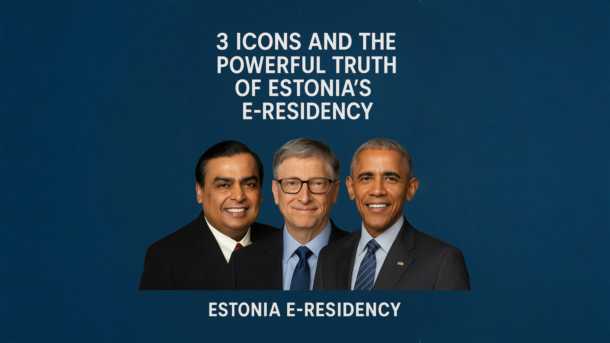 3 Icons and the Powerful Truth of Estonia’s E-Residency: Mukesh Ambani, Bill Gates, Barack Obama
