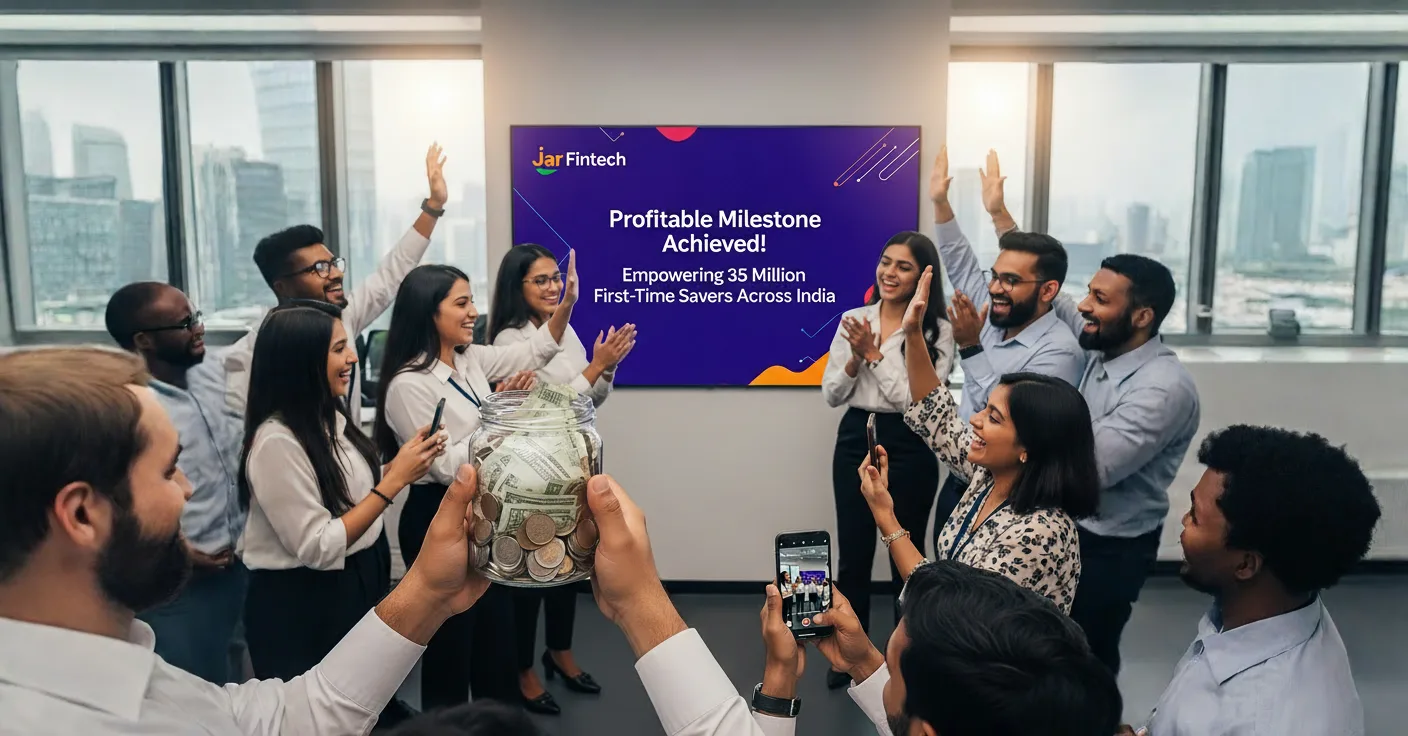Jar Fintech Achieves Profitable Milestone, Empowering 35 Million First-Time Savers Across India