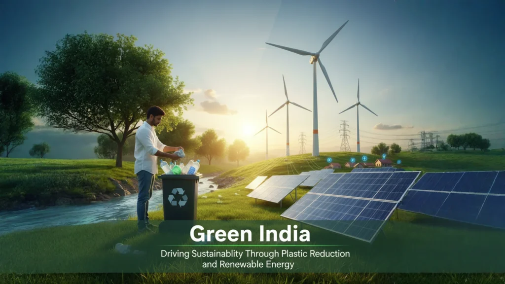 Green India: Driving Sustainability Through Plastic Reduction and Renewable Energy