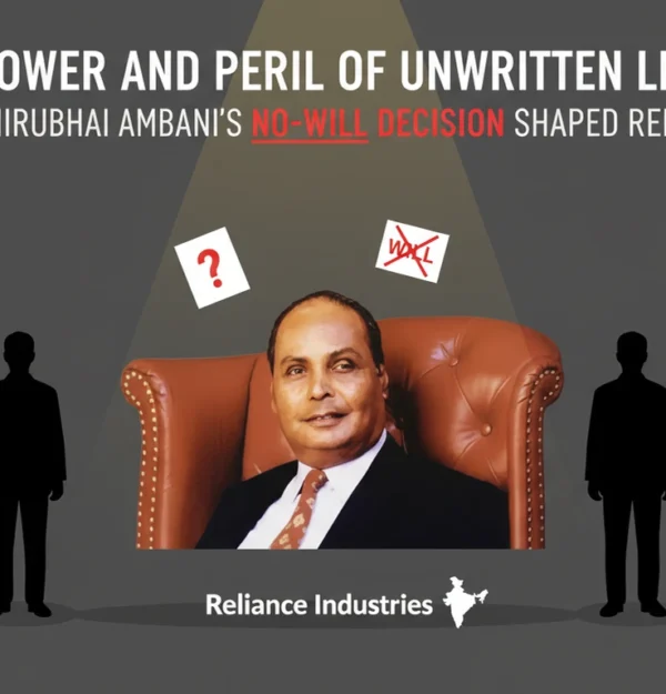 The Power and Peril of Unwritten Legacy: How Dhirubhai Ambani’s No-Will Decision Shaped Reliance