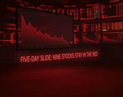 Five-Day Slide: Nine Stocks Stay in the Red