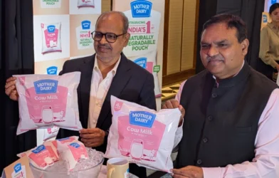 Mother Dairy naturally degradable milk pouch