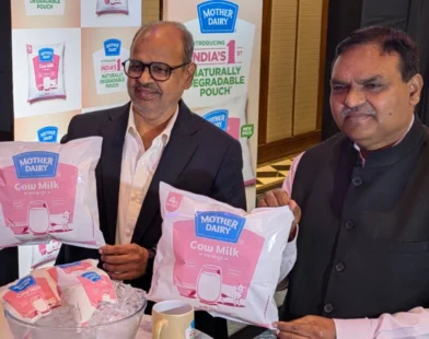 Mother Dairy naturally degradable milk pouch