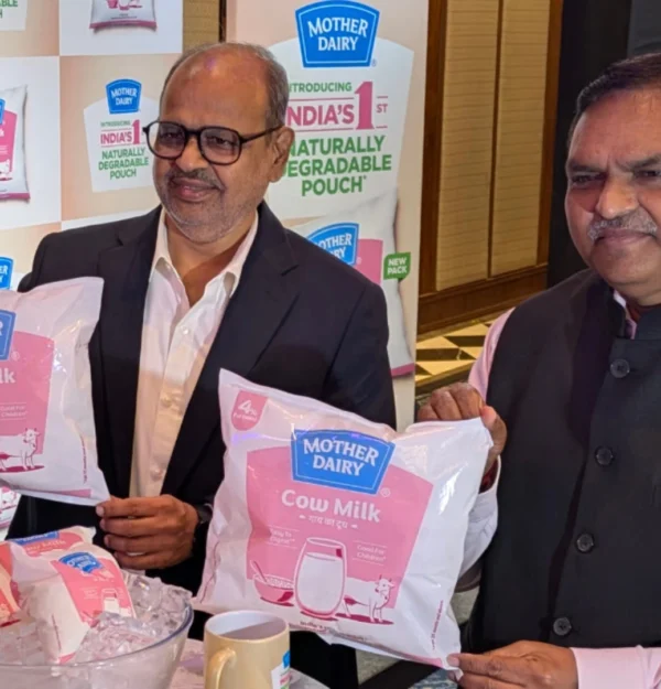 Mother Dairy naturally degradable milk pouch