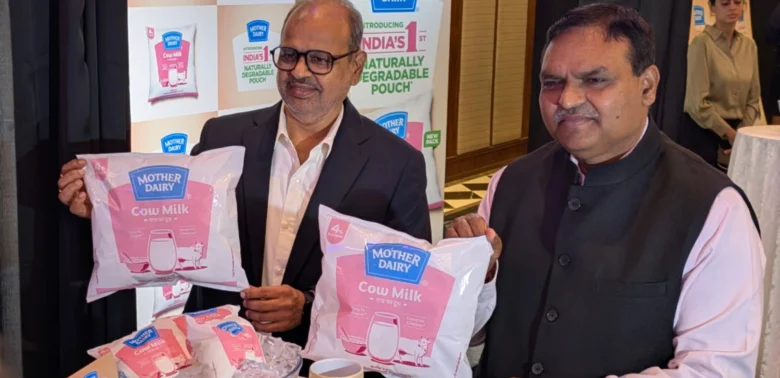 Mother Dairy naturally degradable milk pouch