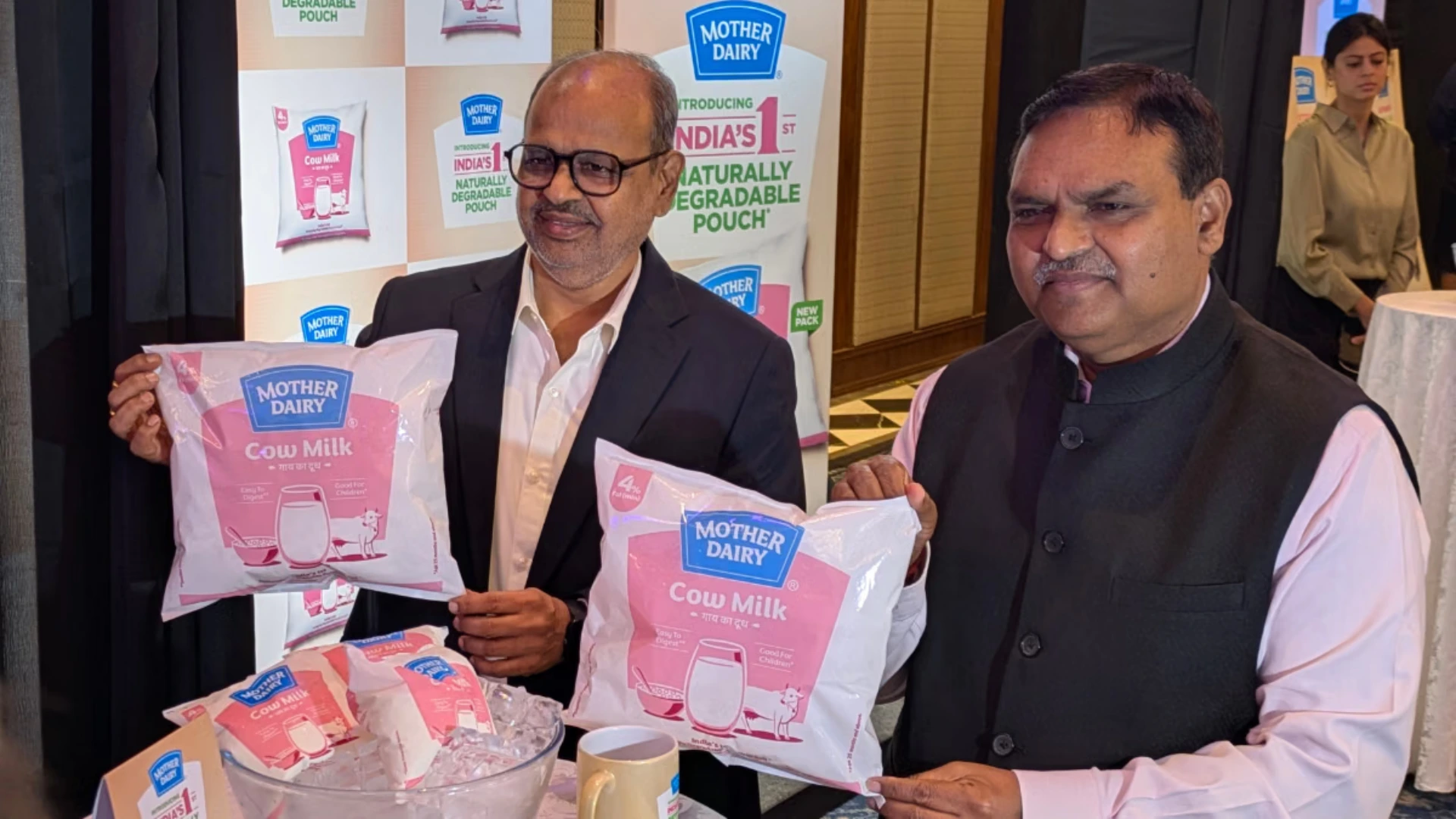 Mother Dairy naturally degradable milk pouch