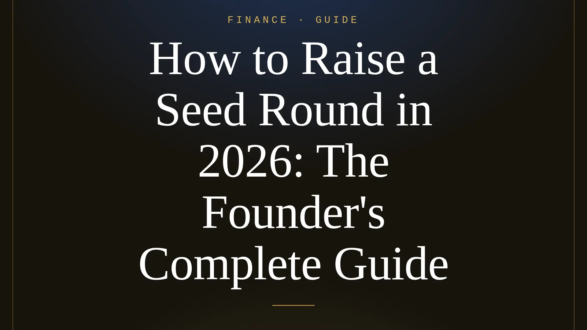 raise seed funding in India